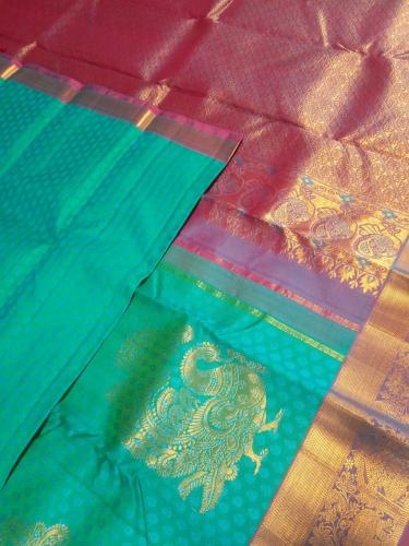 ARNI SILK HALF FINE ZARI SAREE WITH BLOUSE